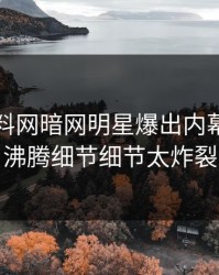 昨晚爆料网暗网明星爆出内幕，热血沸腾细节细节太炸裂