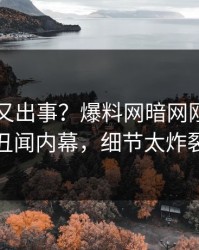 圈内人又出事？爆料网暗网刚刚曝出丑闻内幕，细节太炸裂
