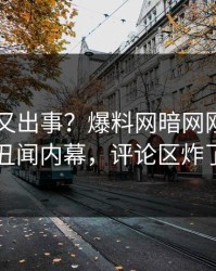 当事人又出事？爆料网暗网刚刚曝出丑闻内幕，评论区炸了