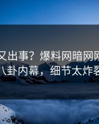 圈内人又出事？爆料网暗网刚刚曝出八卦内幕，细节太炸裂