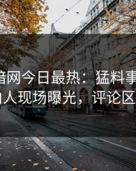 爆料网暗网今日最热：猛料事件曝光，圈内人现场曝光，评论区炸了