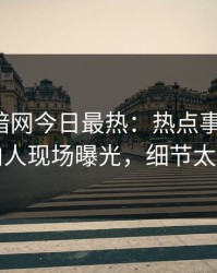 爆料网暗网今日最热：热点事件曝光，圈内人现场曝光，细节太炸裂