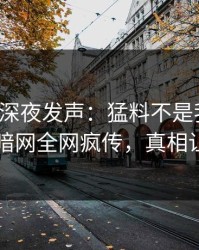 神秘人深夜发声：猛料不是我干的！爆料网暗网全网疯传，真相让人瞠目