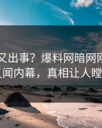 圈内人又出事？爆料网暗网刚刚曝出丑闻内幕，真相让人瞠目